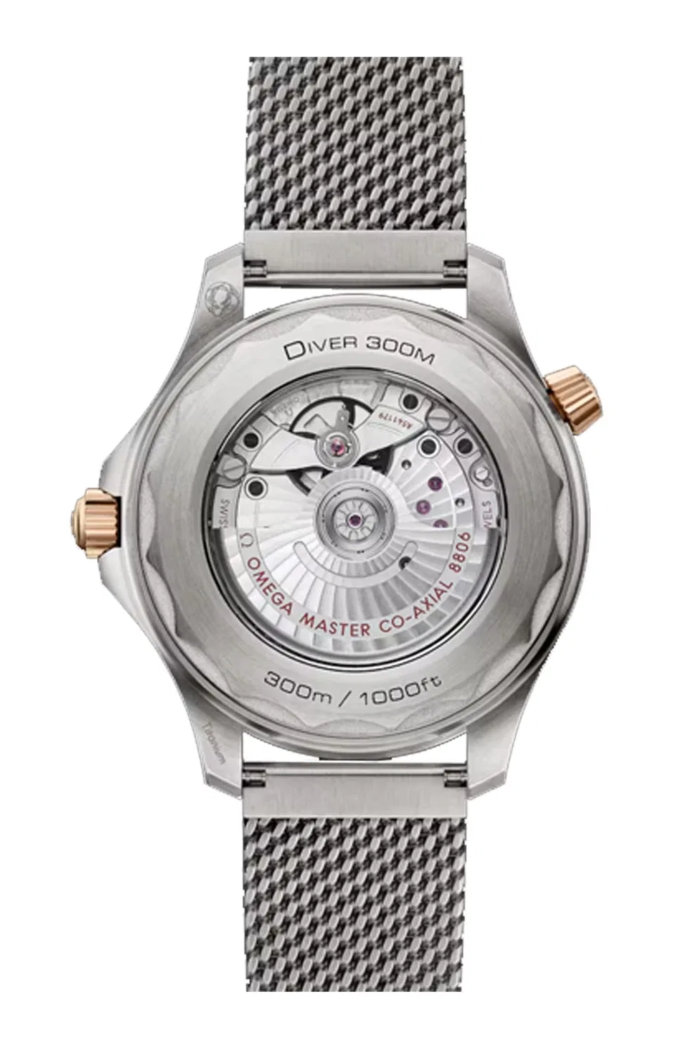 SEAMASTER DIVER 300М 42 ММ, ТИТАНИЙ‑БРОНЗОВОЕ ЗОЛОТО НА ТИТАНЕ - 210.90.42.20.10.001 OMEGA, синий — фото 4