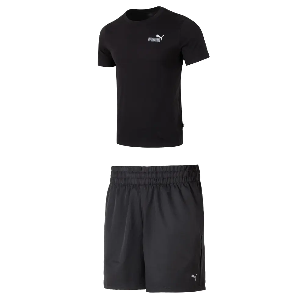 

Повседневный спортивный мужской спортивный костюм черный Puma, черный