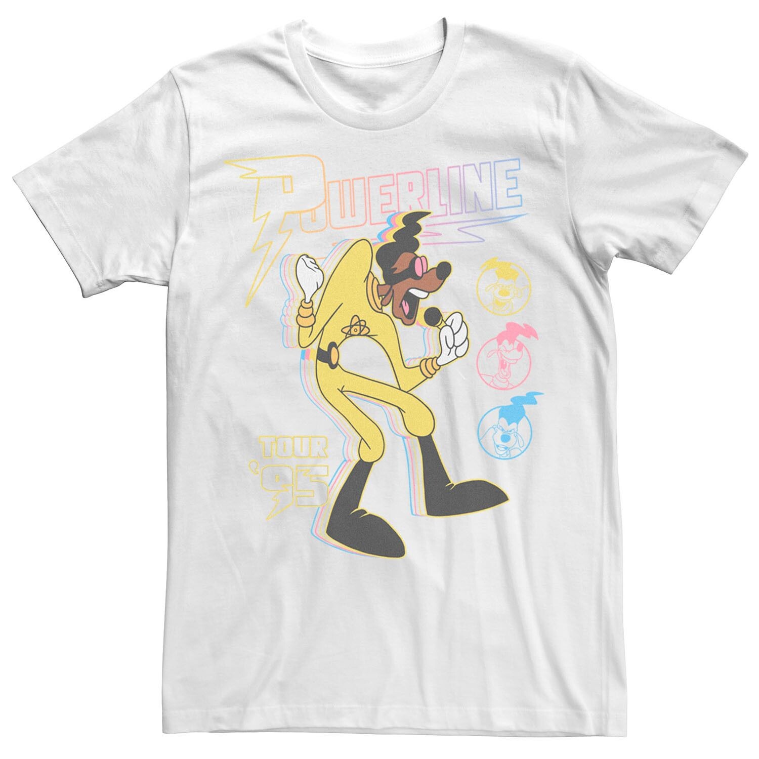 

Мужская футболка Disney's A Goofy Movie Powerline Tour 95 Licensed Character