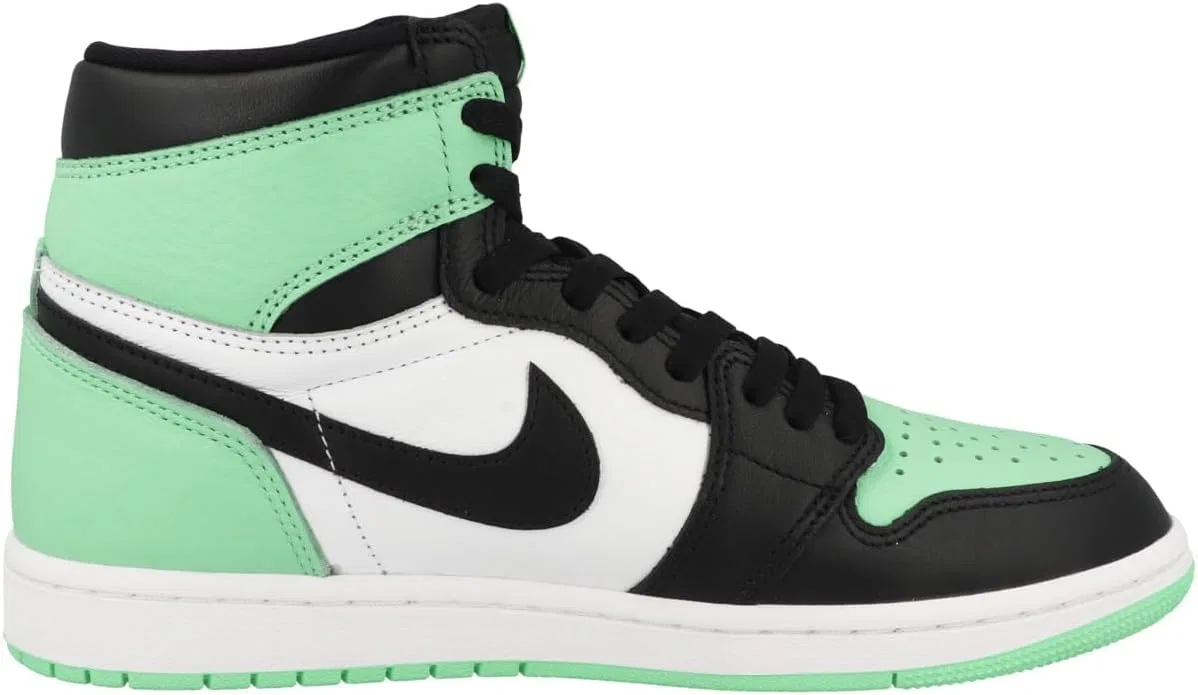 Кроссовки мужские Nike Air Jordan 1 Retro High OG, цвет White/Black/Green Glow — фото 3