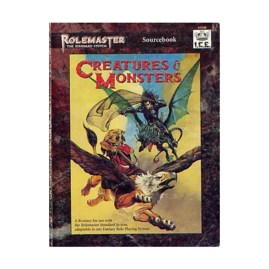 

Creatures & Monsters, Rolemaster Standard System (3rd Edition), мягкая обложка