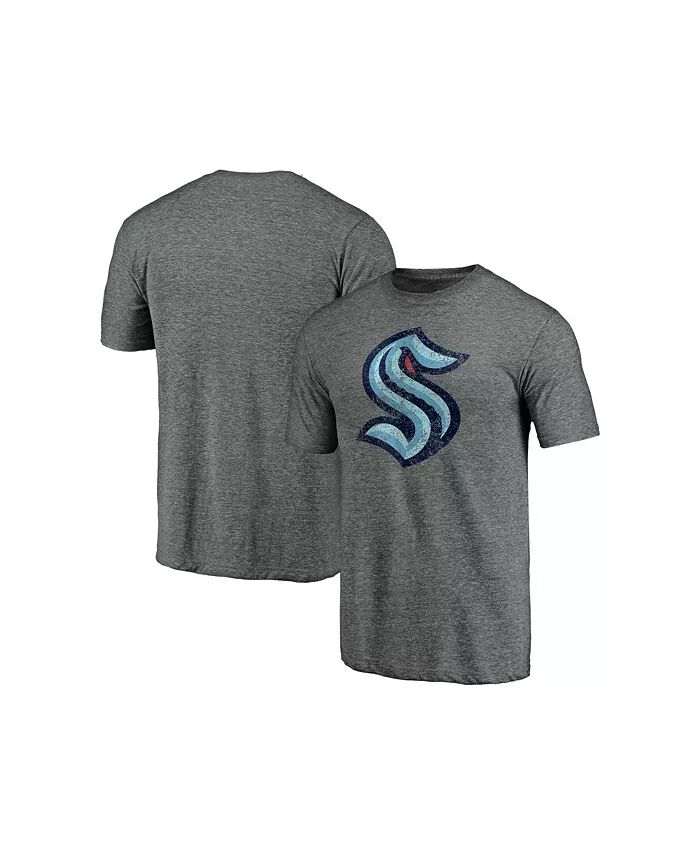 

Мужская винтажная футболка Seattle Kraken Tri-blend Prime Logo Majestic