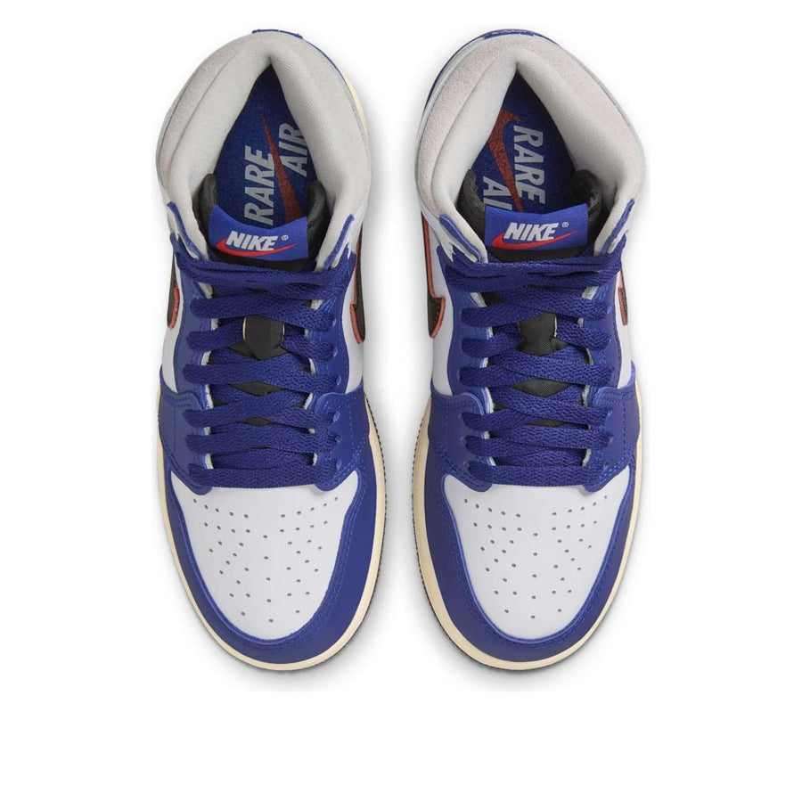 Кроссовки (GS) Air Jordan 1 High OG 'Rare Air Deep Royal Blue', синий — фото 4