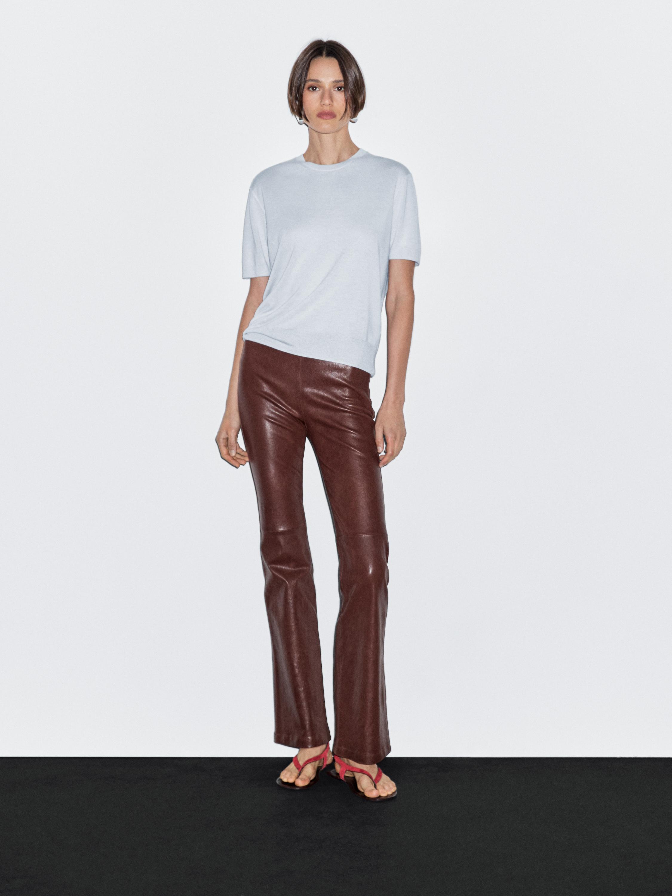 

Свитер из шерстяной смеси с короткими рукавами Massimo Dutti, Sky Blue