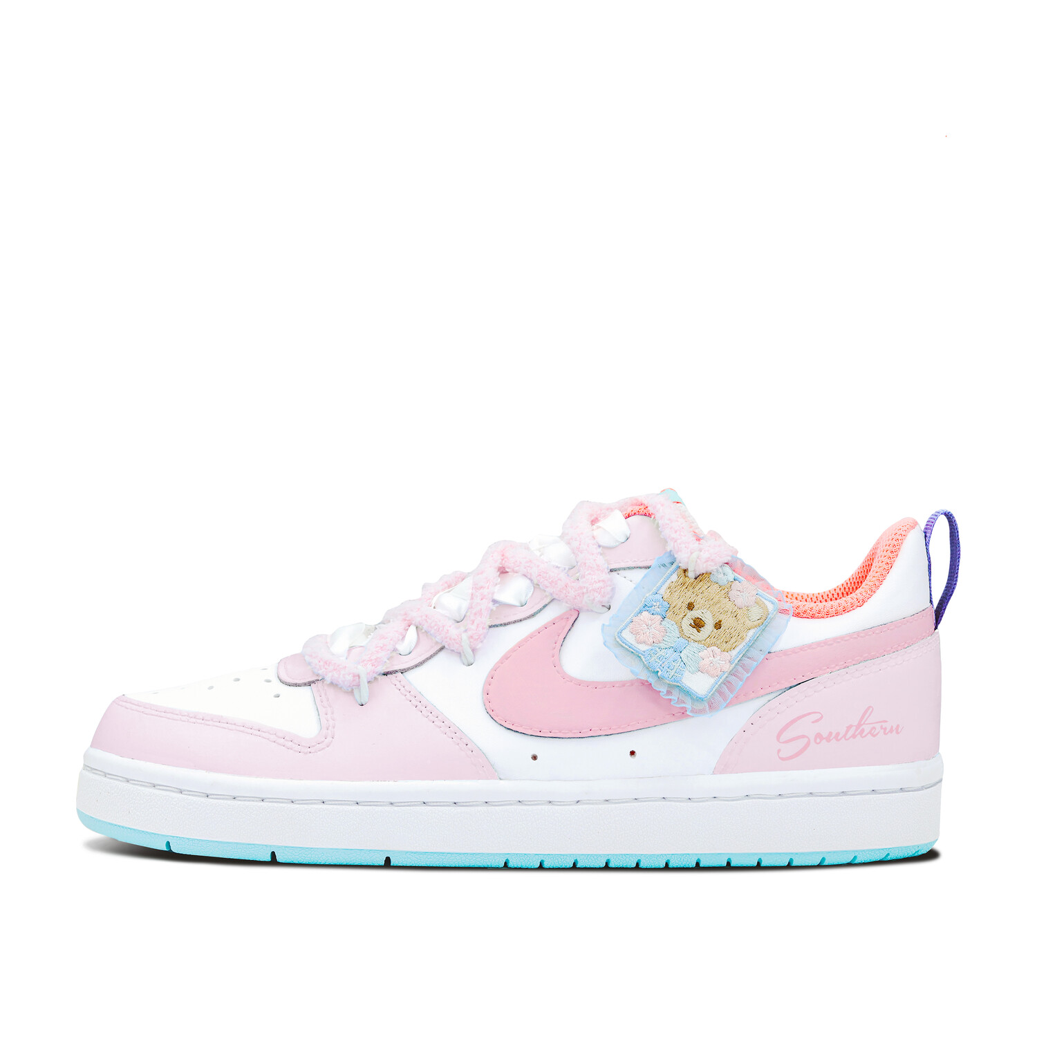 

Кроссовки Nike Court Borough Skateboarding Shoes Women's Low-top, цвет Fine Flash Gift Box
