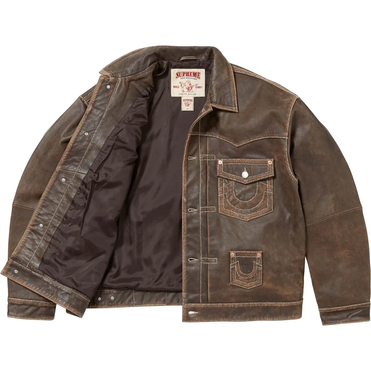 Куртка TRUE RELIGION FW25 Unisex Supreme, коричневый — фото 4
