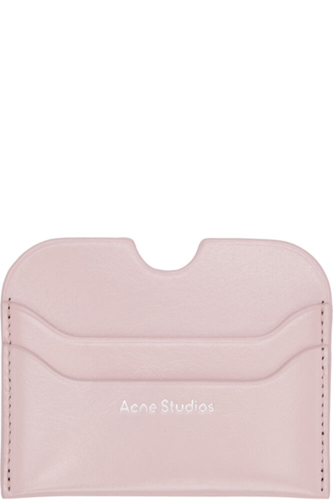 

Визитница из розовой кожи Acne Studios