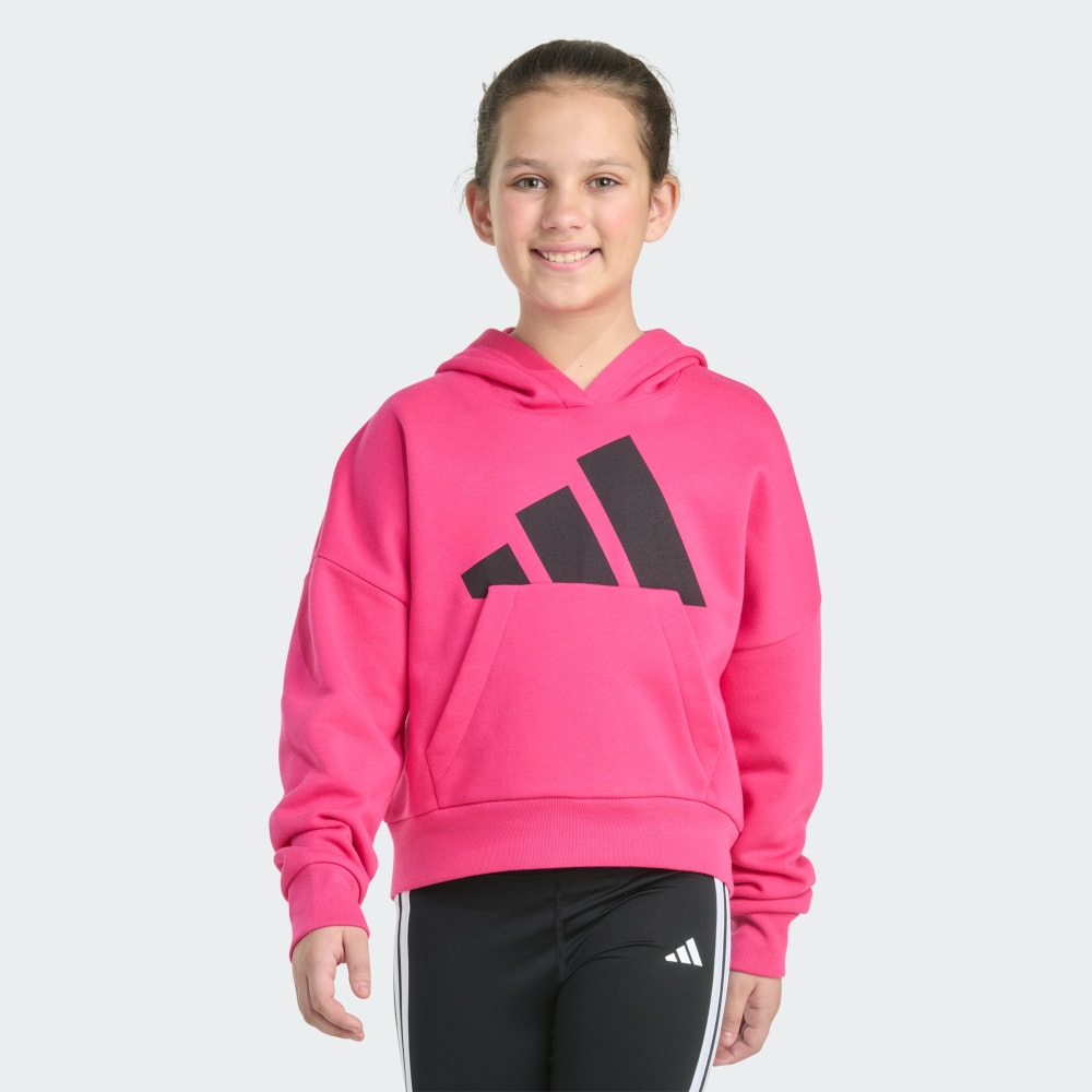 

Худи Adidas Long Sleeve Essential Big Logo Fleece Pullover Hoodie, цвет Shock Pink Mel