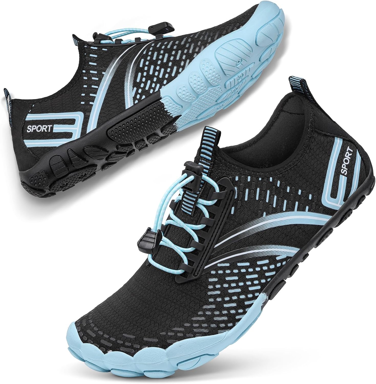 

Походные водные кроссовки для женщин и мужчин для пляжа и плавания ATHMILE, светло-голубой