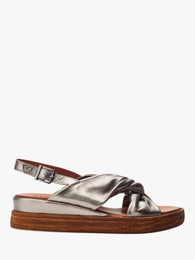 Kalmia кожаные сандалии на платформе с переплетением Moda in Pelle, Pewter
