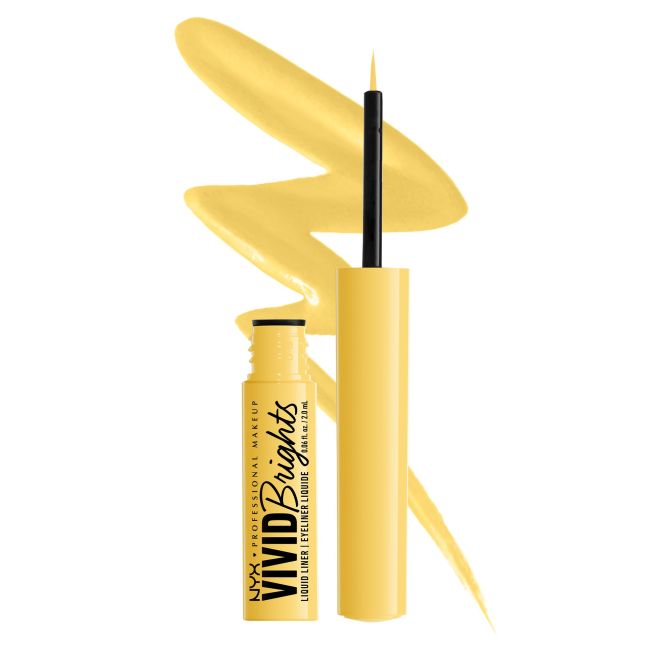 Яркая жидкая подводка для глаз с ручкой NYX Professional Makeup, цвет had me at yellow, 2 мл — фото 2