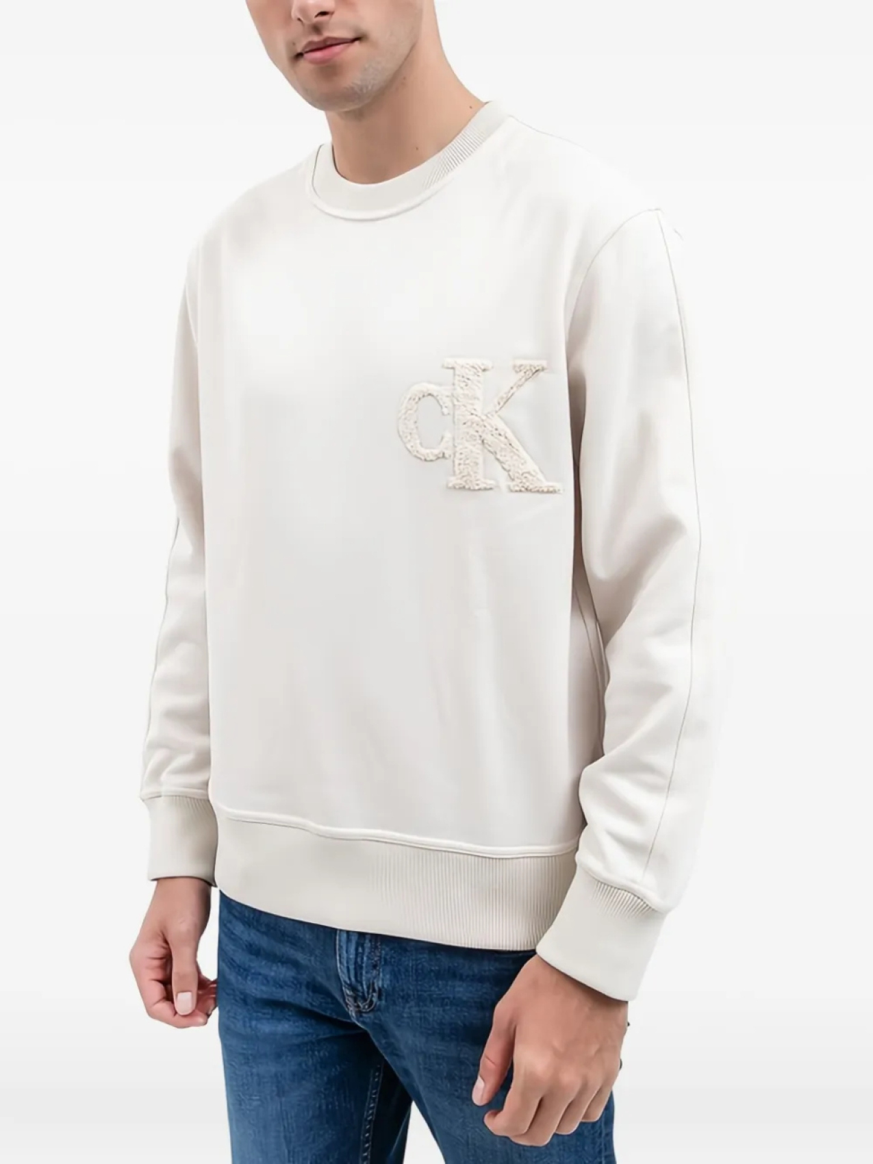 

Вязаный джемпер Calvin Klein, белый