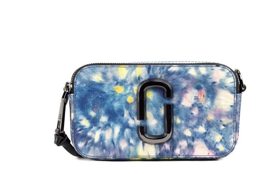 

Сумка Snapshot, кожаная сумка через плечо с акварельным синим принтом The Marc Jacobs