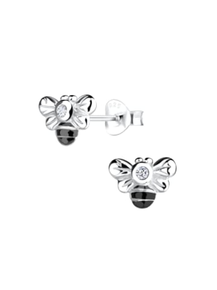 

Alexander York Серьги-гвоздики в виде пчел с родированным кристаллом из серебра 925 пробы, комплект из 2 штук