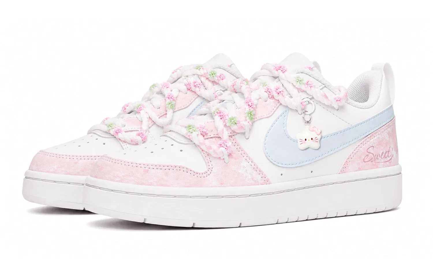 Детские кроссовки для скейтбординга с принтом Court Borough 2 Nike, Pink — фото 4