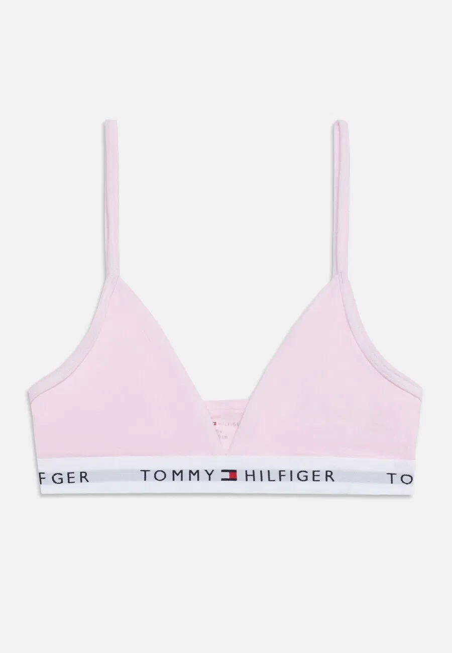 Треугольный бюстгальтер Tommy Hilfiger Underwear в серо-розовом цвете с пятнистым рисунком — фото 3