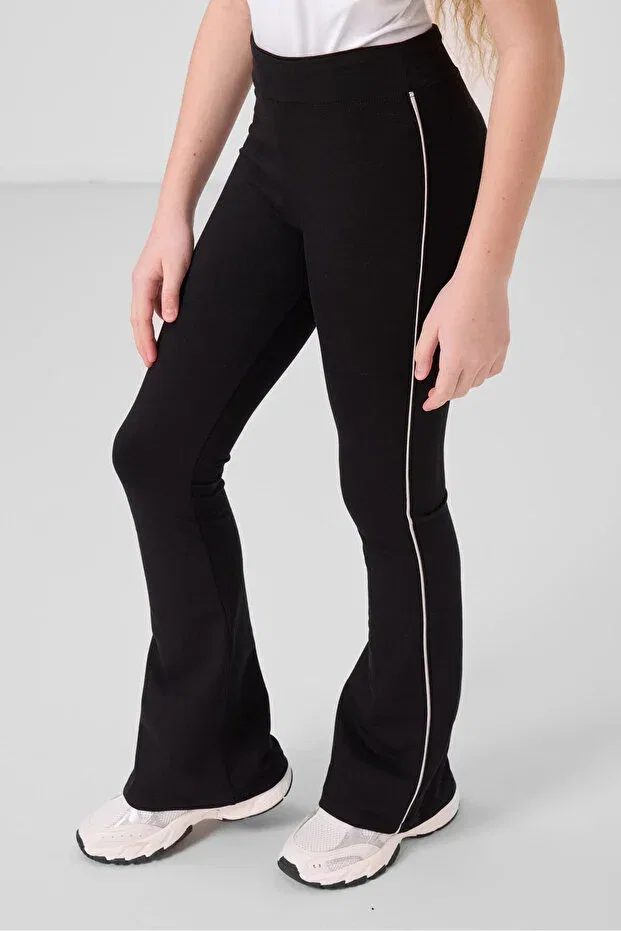 Детские леггинсы для девочек хлопковые Tommy Life, Stone/Black — фото 3