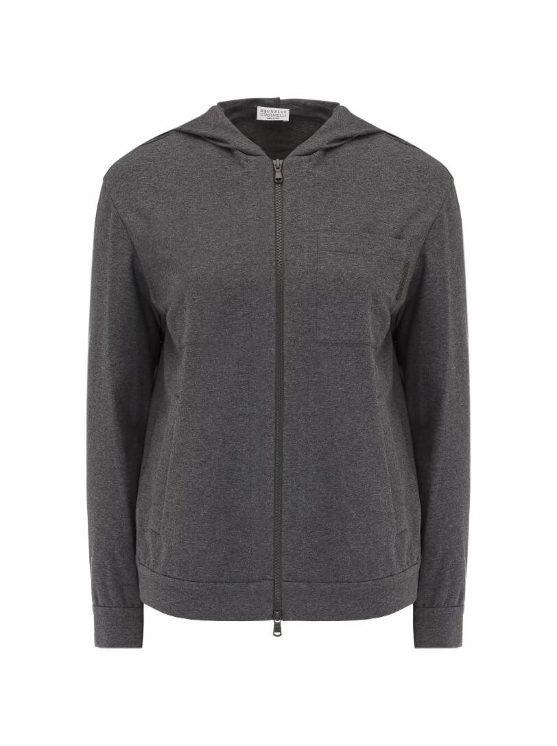 

Спортивная кофта на молнии Brunello Cucinelli, Серый, Спортивная кофта на молнии Brunello Cucinelli