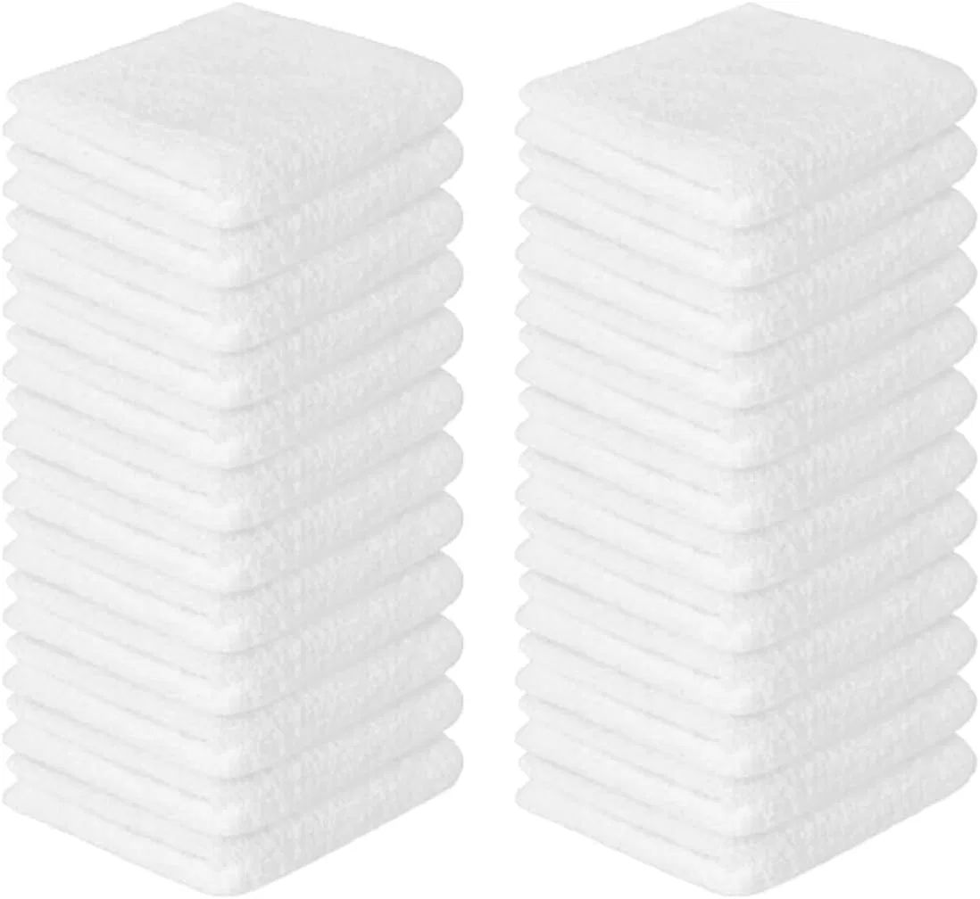 Махровые салфетки для лица, Premium, 24 шт, 30x30 см, Белый Generic — фото 2