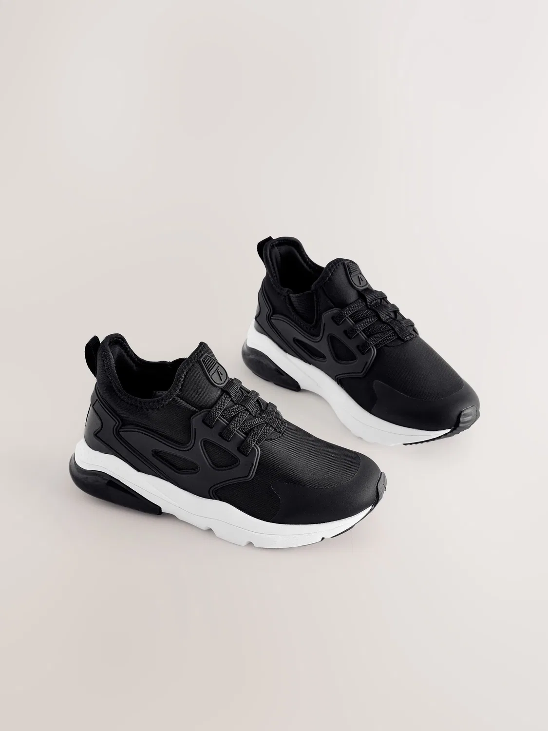 Кроссовки на эластичных шнурках Next, черно-белые