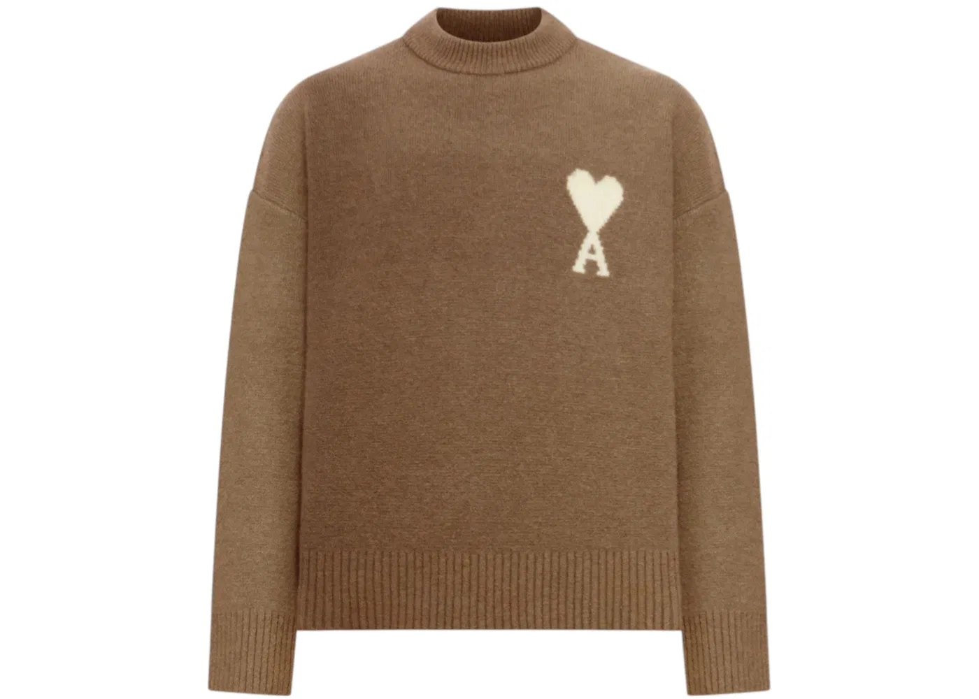 Мужской свитер с круглым вырезом Alpaca Ami De Coeur Crewneck Ami Paris, Brown