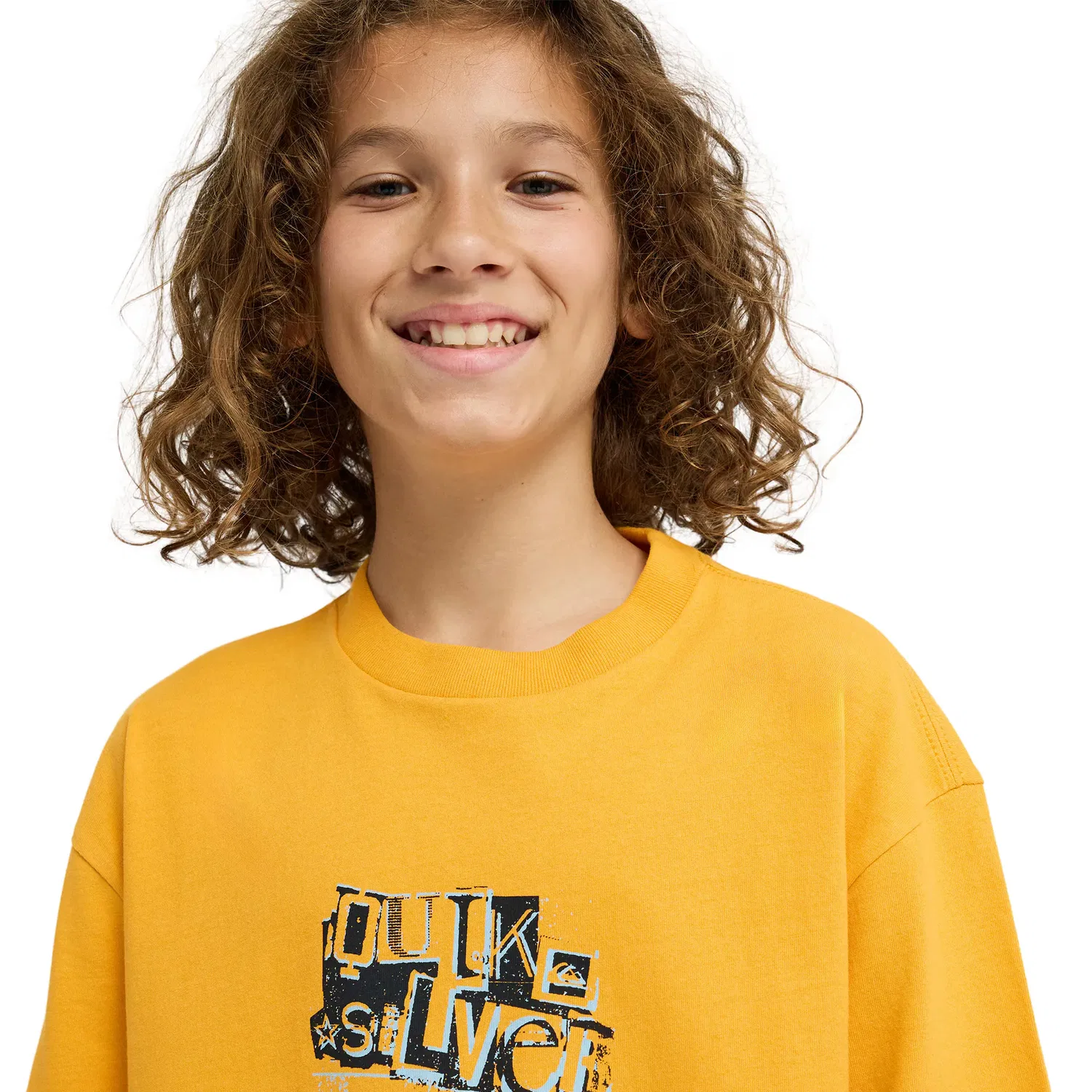 Детская футболка для мальчиков с принтом Young Guns Rinse Y Quiksilver, Amarillo — фото 4