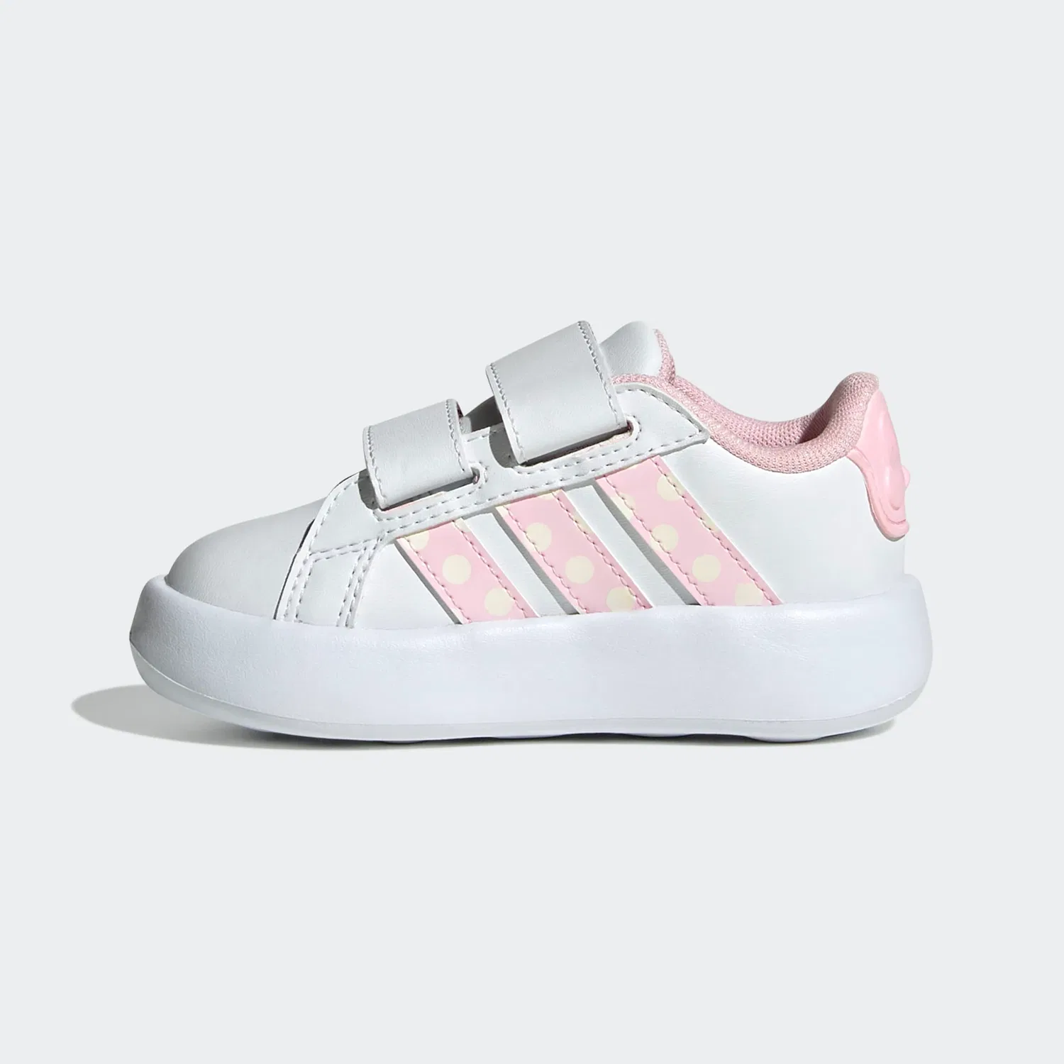 Детские кроссовки с 3D-петлей Minnie Mouse Adidas Sportswear, Cloud White/Clear Pink/Chalk White — фото 3