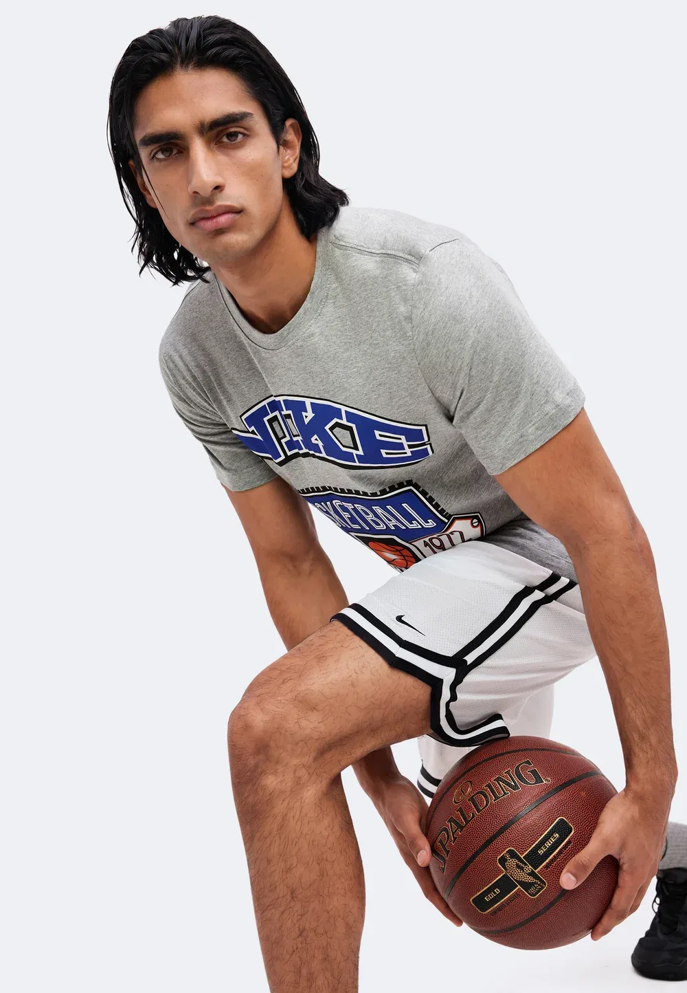 Футболка с принтом "Tee Asbury Champs" Nike Performance, Dark Grey Heather — фото 4