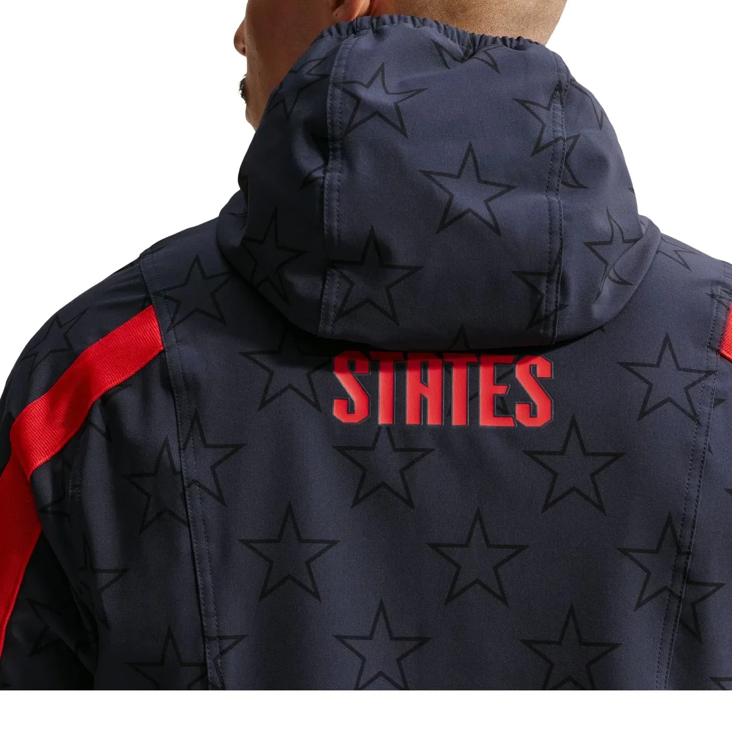 Мужская куртка Nike USMNT Energy Dri-FIT Woven Jacket Dark Obsidian University Red, синий — фото 3