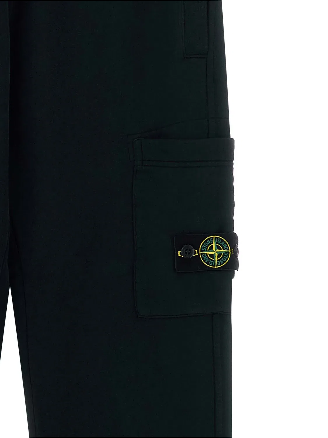 Брюки-карго с логотипом-нашивкой Stone Island Junior, черный — фото 3