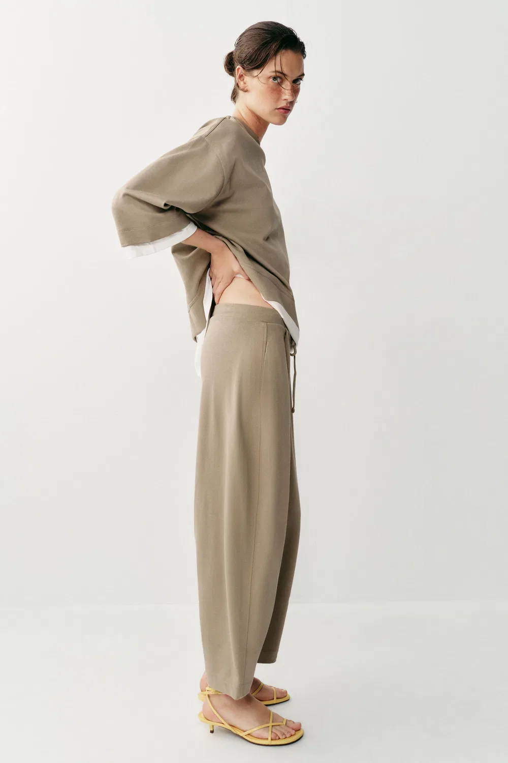 ШТАНЫ-ПОДВЕСКИ ZARA, Mid-Camel — фото 3
