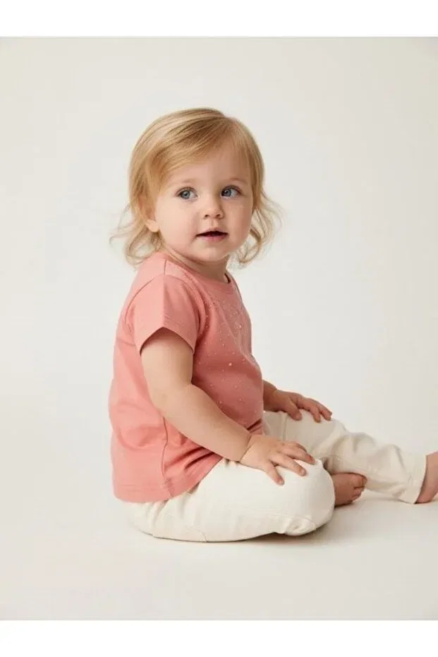 Детская футболка для девочек с коротким рукавом Zekids, Pink — фото 4