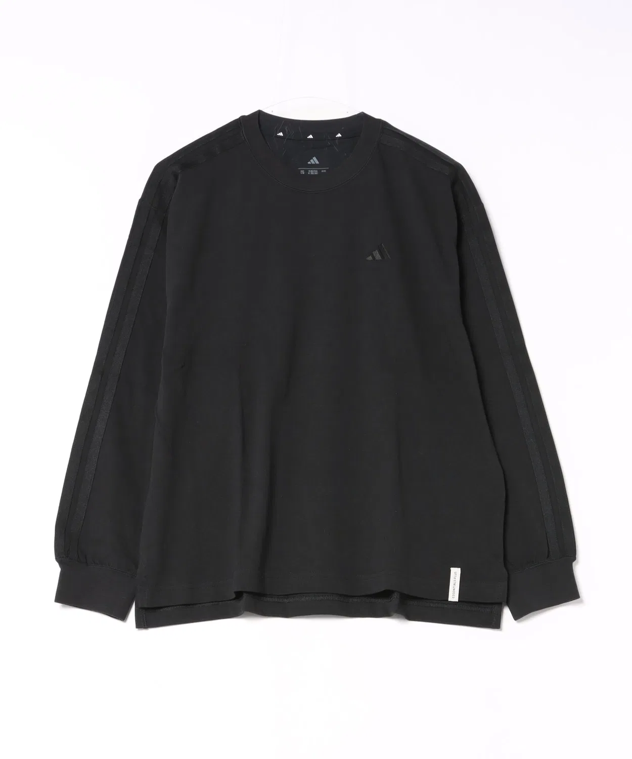 Женский лонгслив с длинным рукавомAdidas W ESS+ 3S LST, Черный