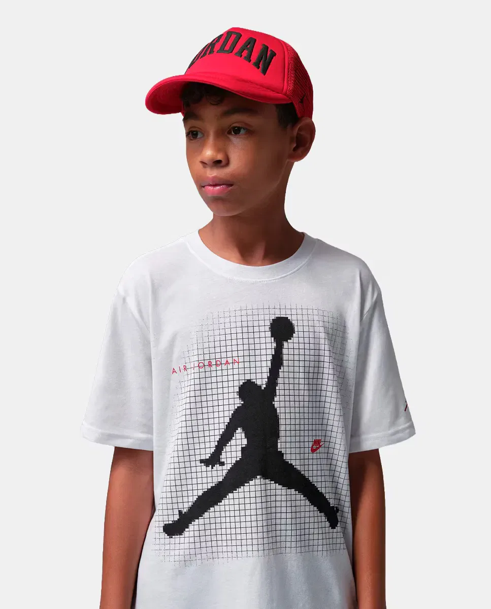 Детская футболка для мальчиков с принтом Jdb Jumpman Grid Blur Jordan, Blanco