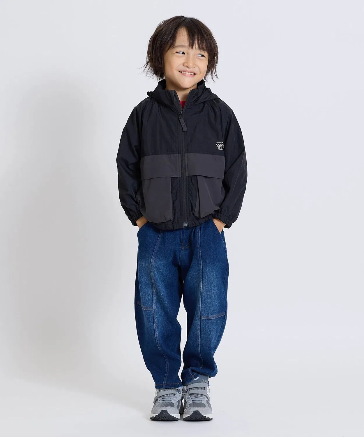 Детские джинсовые брюки из денима с эластичным поясом F.O.KIDS, Navy — фото 2