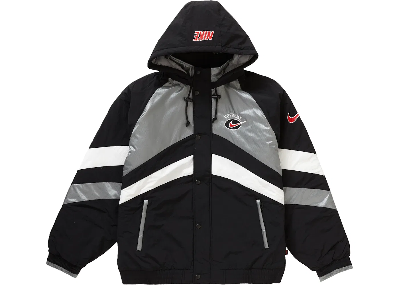 Мужская куртка с капюшоном Supreme Nike Silver
