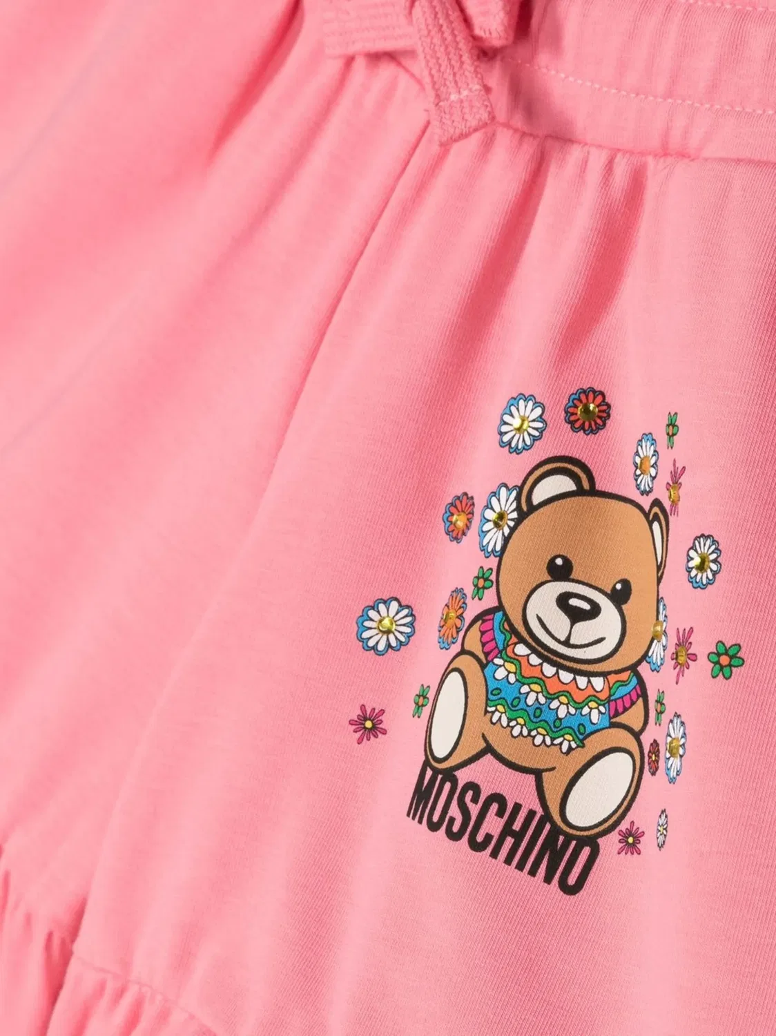 Шорты с принтом медвежонка Moschino, розовый — фото 3