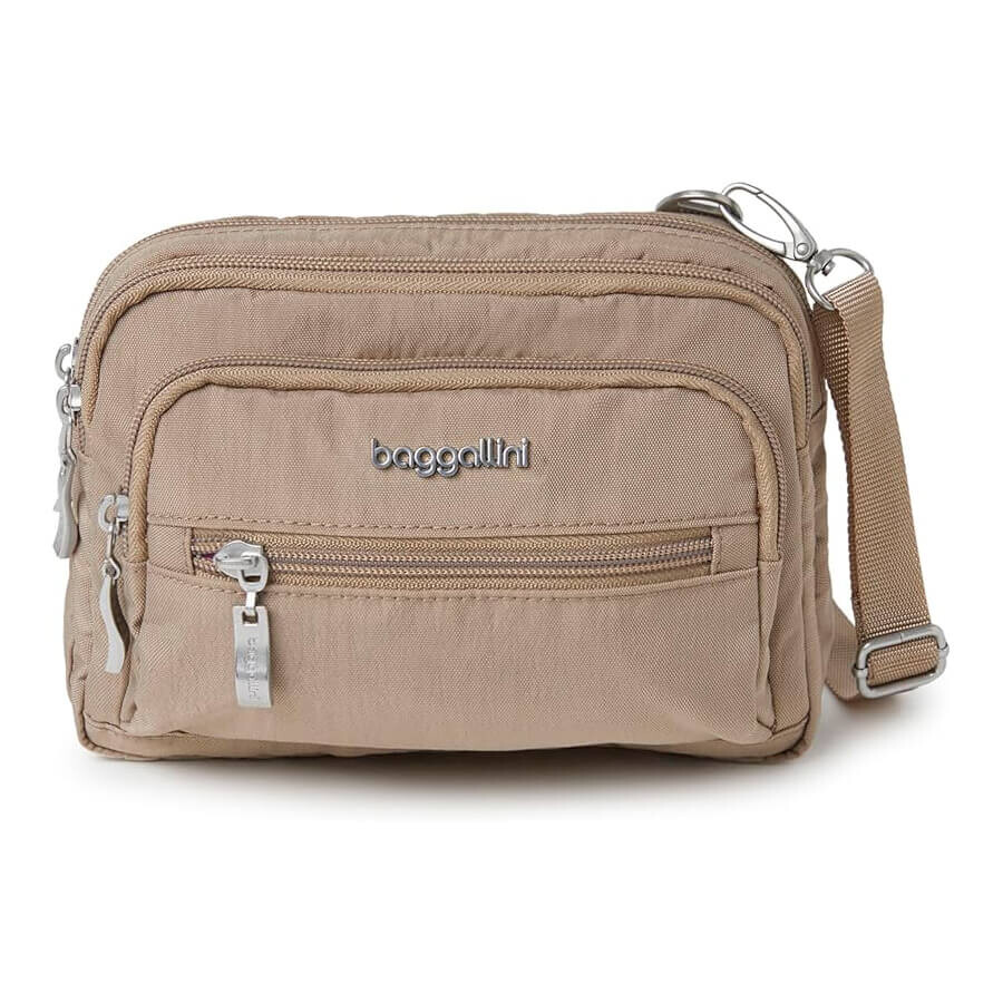 

Сумка Baggallini Triple Zip, бежевый