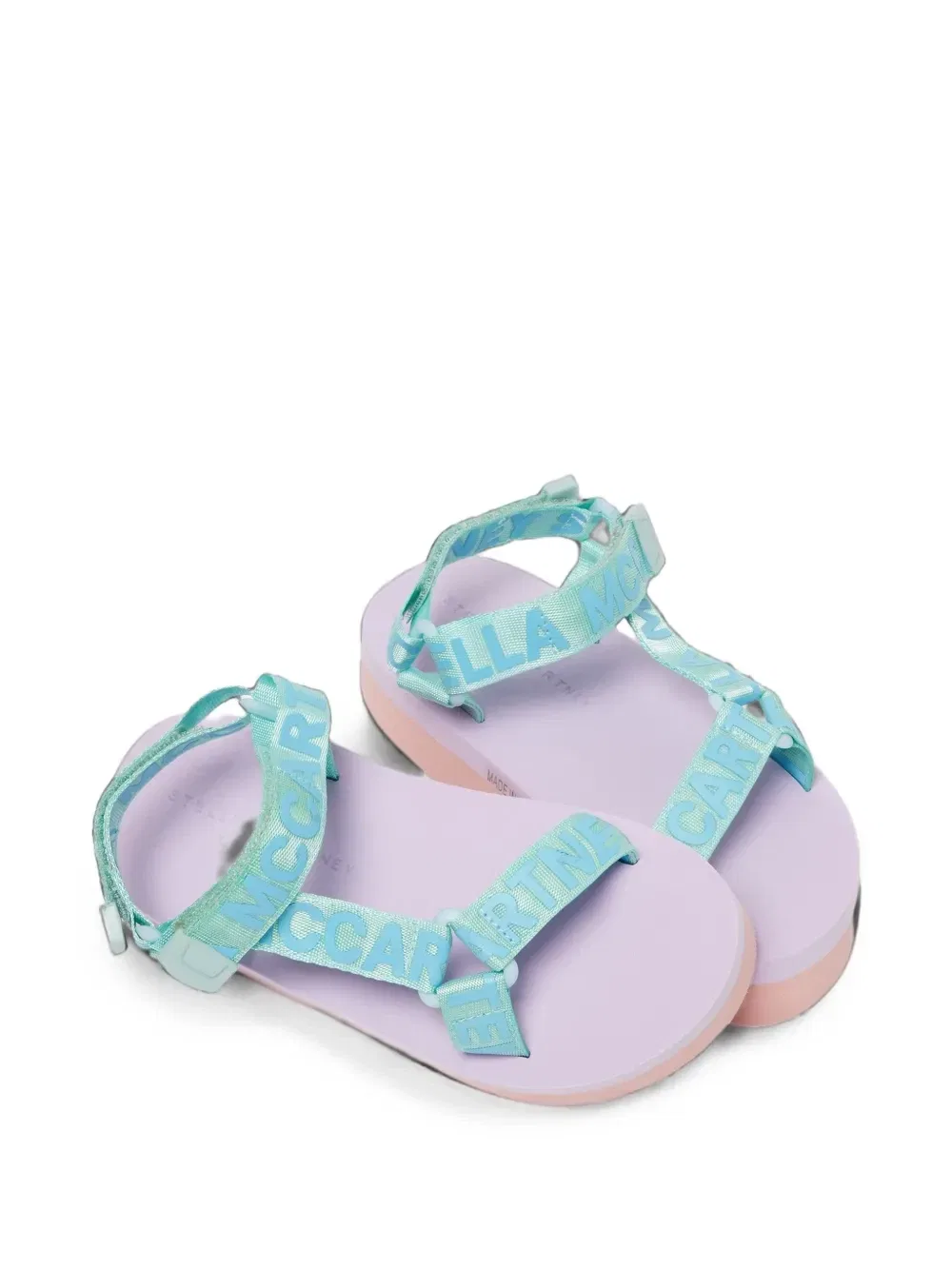 Босоножки на платформе с логотипом Stella McCartney Kids, синий — фото 3