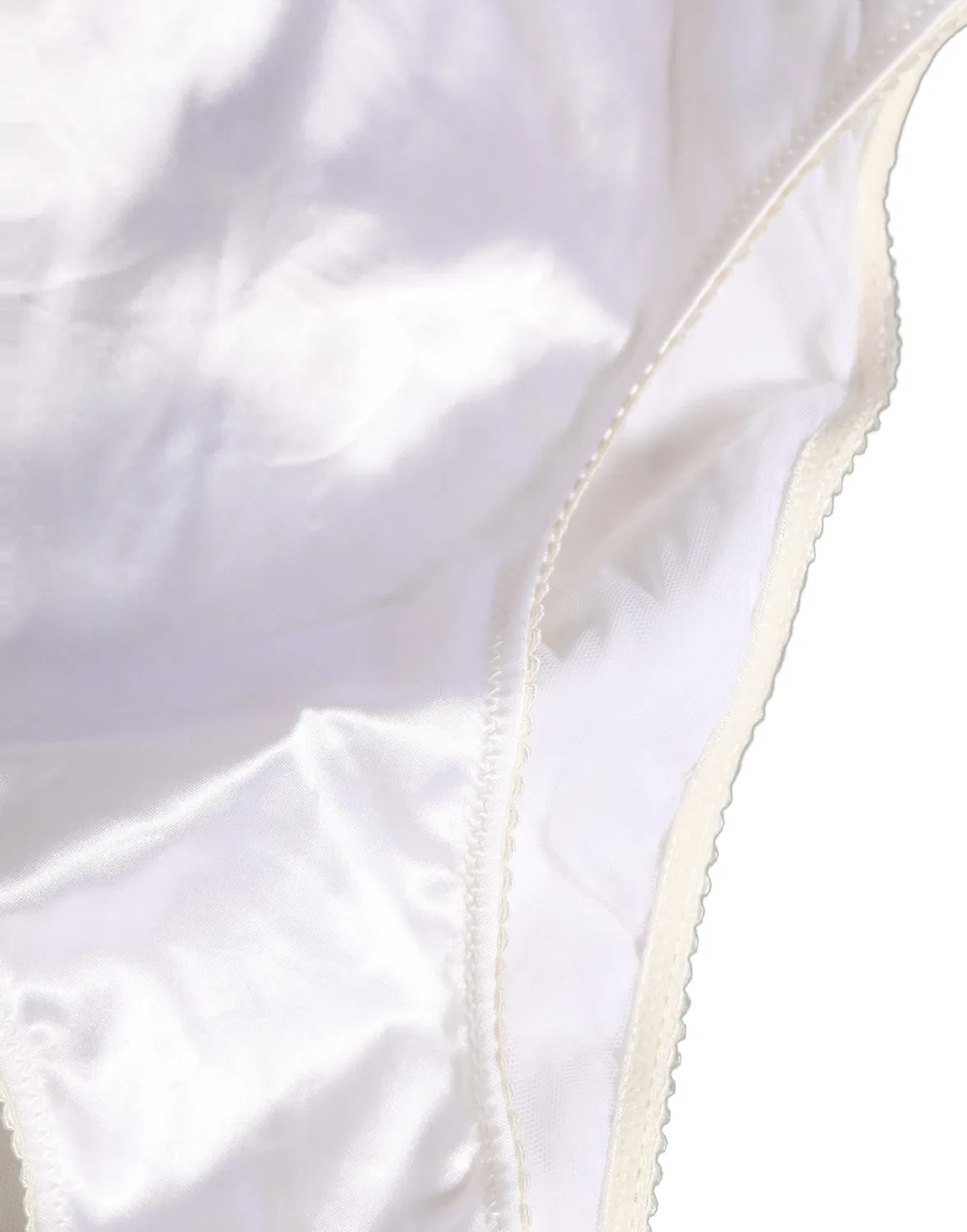 Женские трусы-слипы с логотипом White Satin High-Waist Brief Logo Dolce & Gabbana, White — фото 4