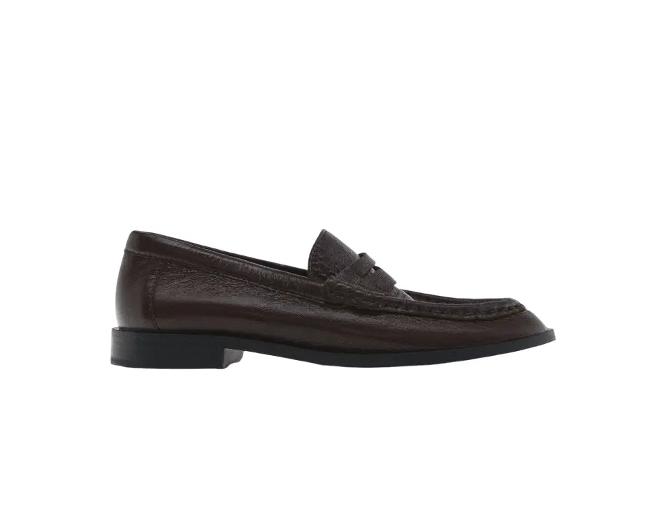

Кожаные пенни-лоферы Massimo Dutti, коричневый