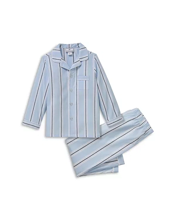 Детский комплект пижам с принтом Coastal Striped Classic Petite Plume, синий