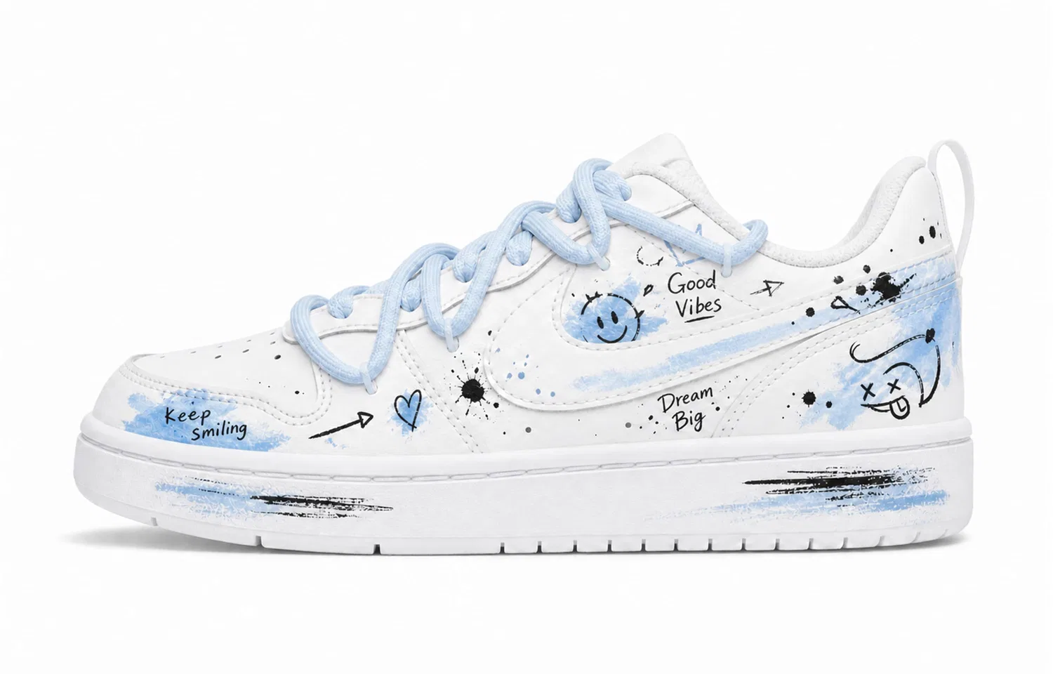 Детские кеды для скейтбординга с принтом Court Borough 2 Nike, Royal Blue