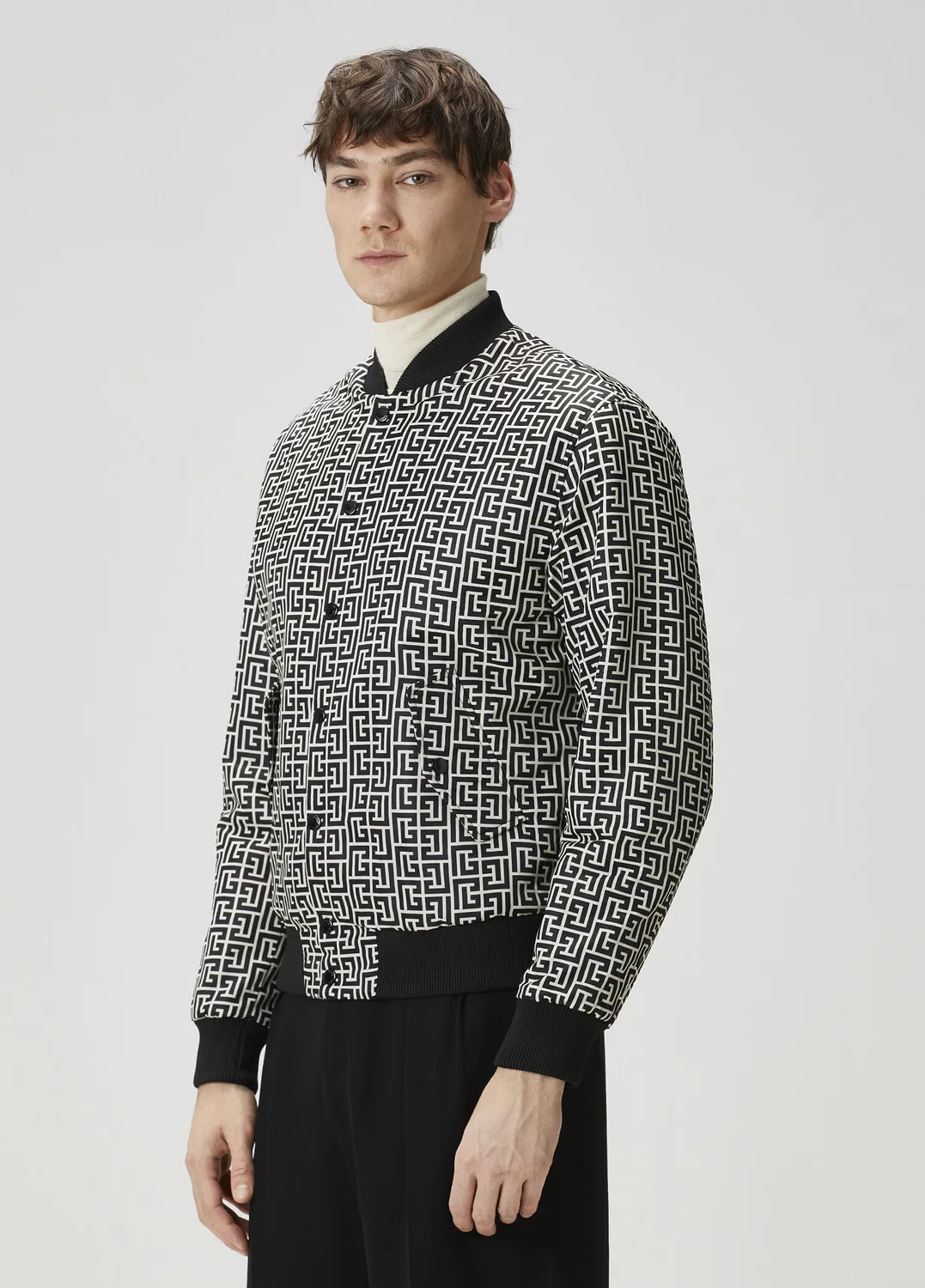 Бомбер двусторонний Balmain, black-white — фото 4