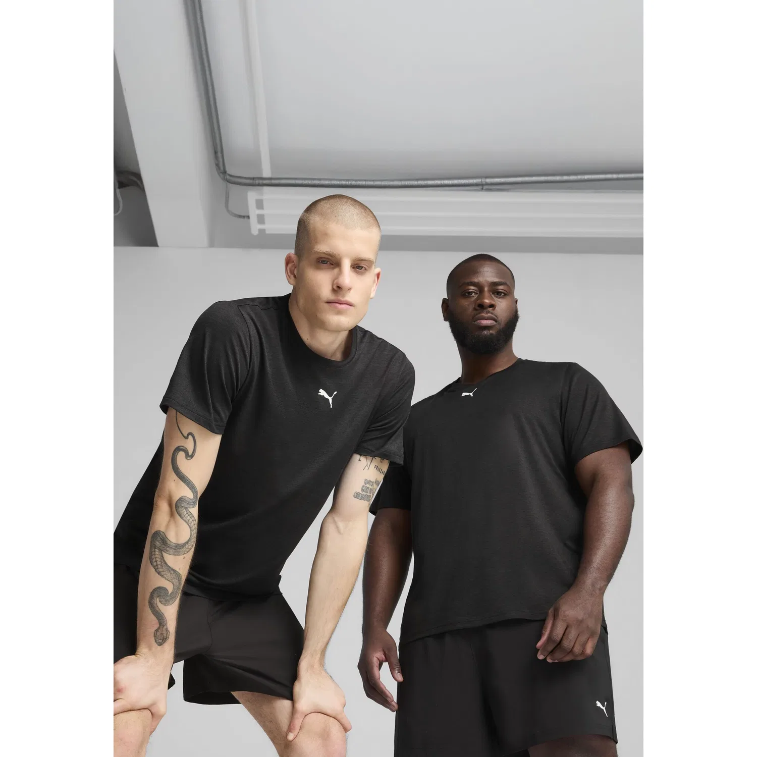 Детская базовая тренировочная футболка PUMA, PUMA Black Heather