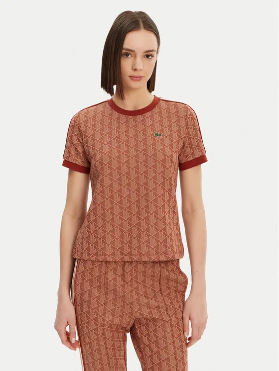 Футболка Lacoste Slim Fit, оранжевая