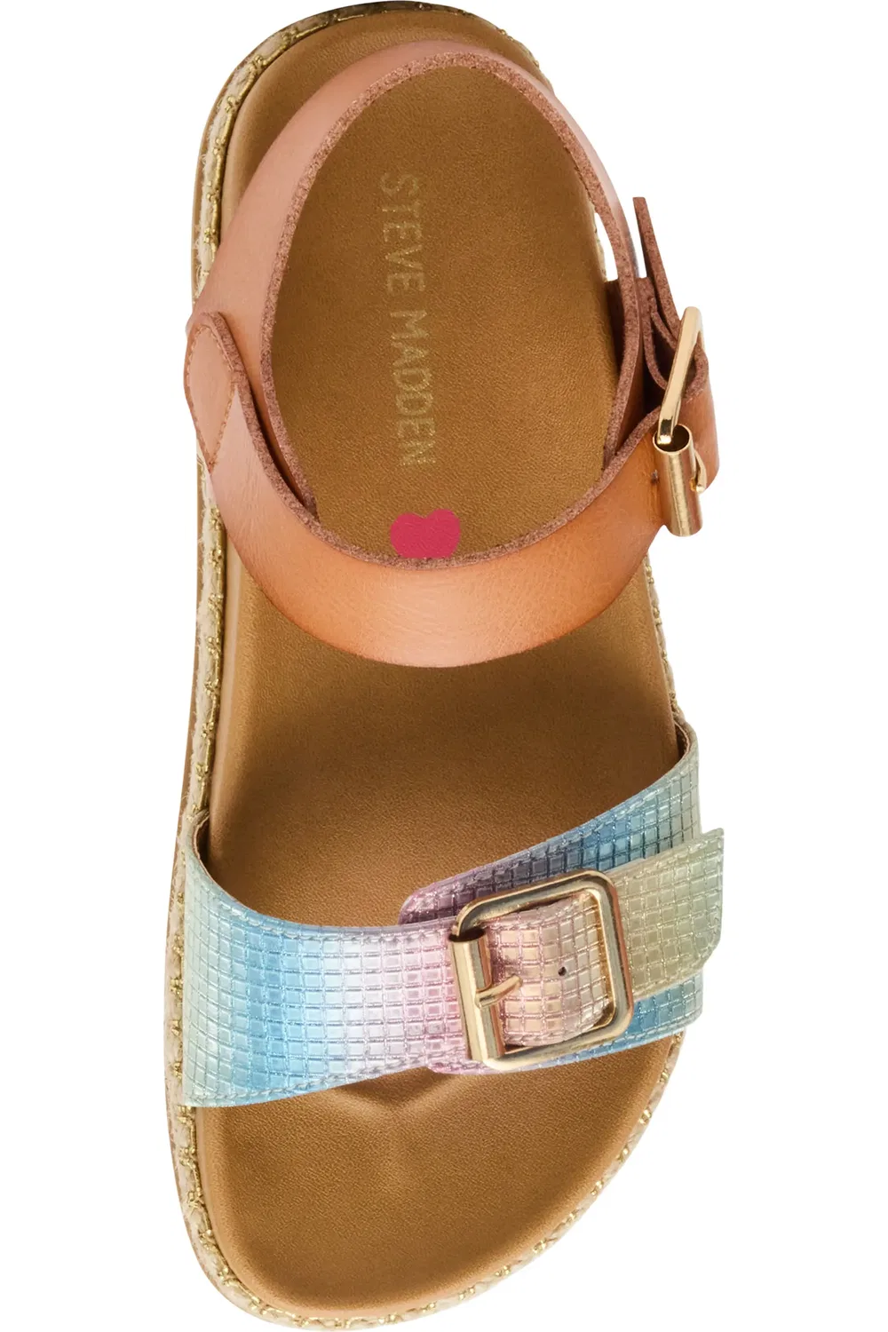 Сандалии детские на щиколотке с ремешками JAvenue Steve Madden, Rainbow Multi — фото 4