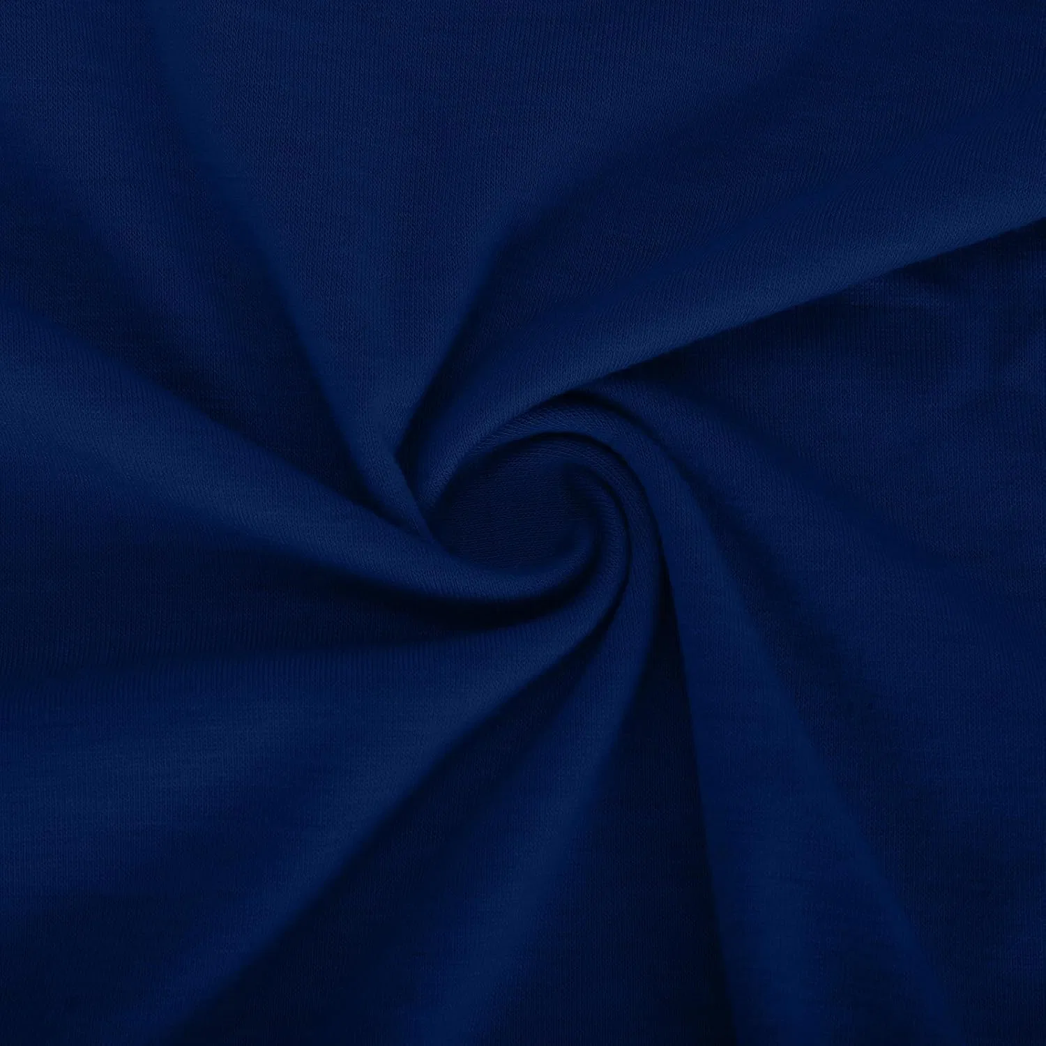 Женская ночная рубашка с длинным рукавом, свободного кроя, V-образным вырезом, с разрезом, королевский синий — фото 3