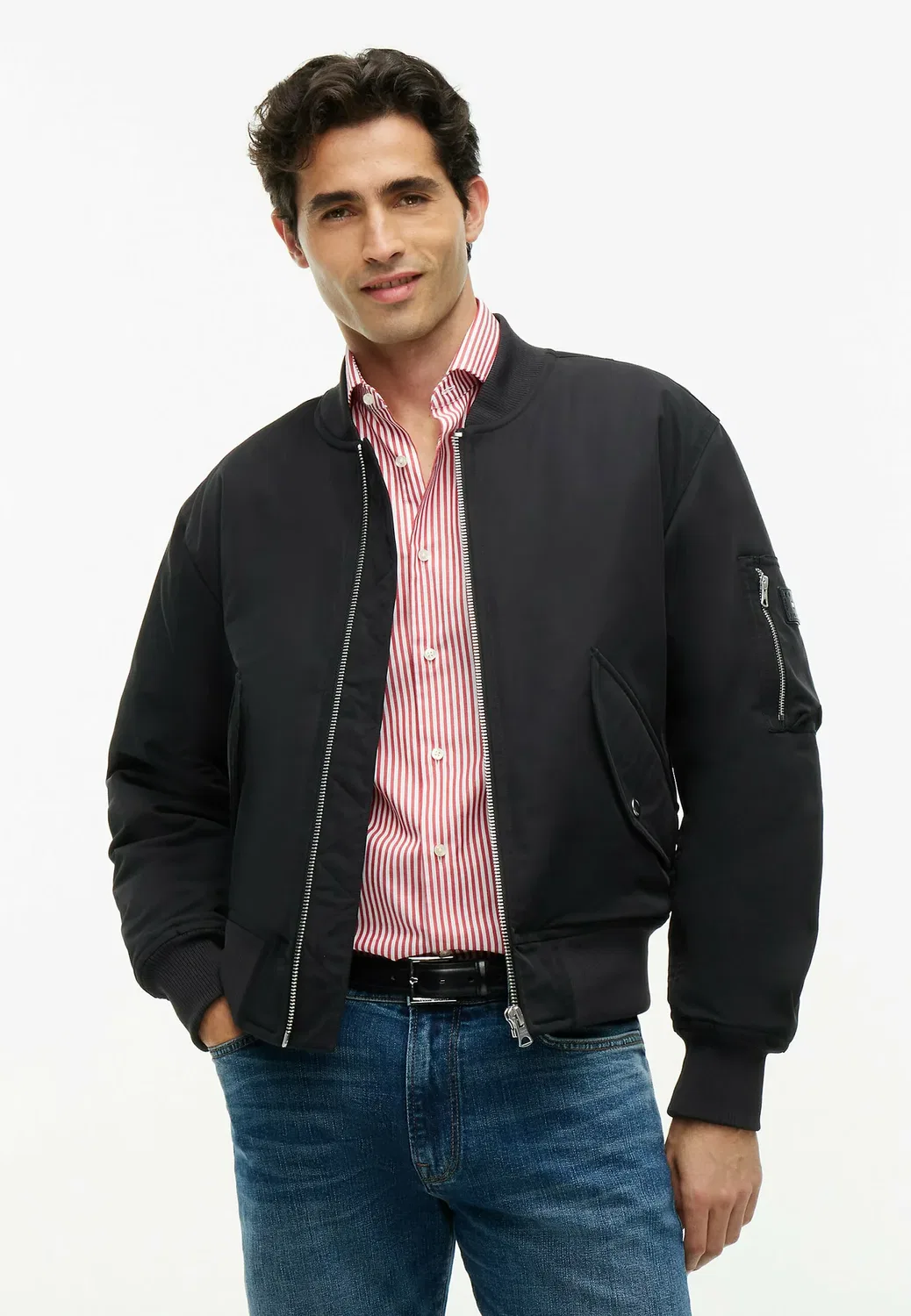 Стеганая куртка-бомбер - куртка-бомбер Tommy Hilfiger, Black
