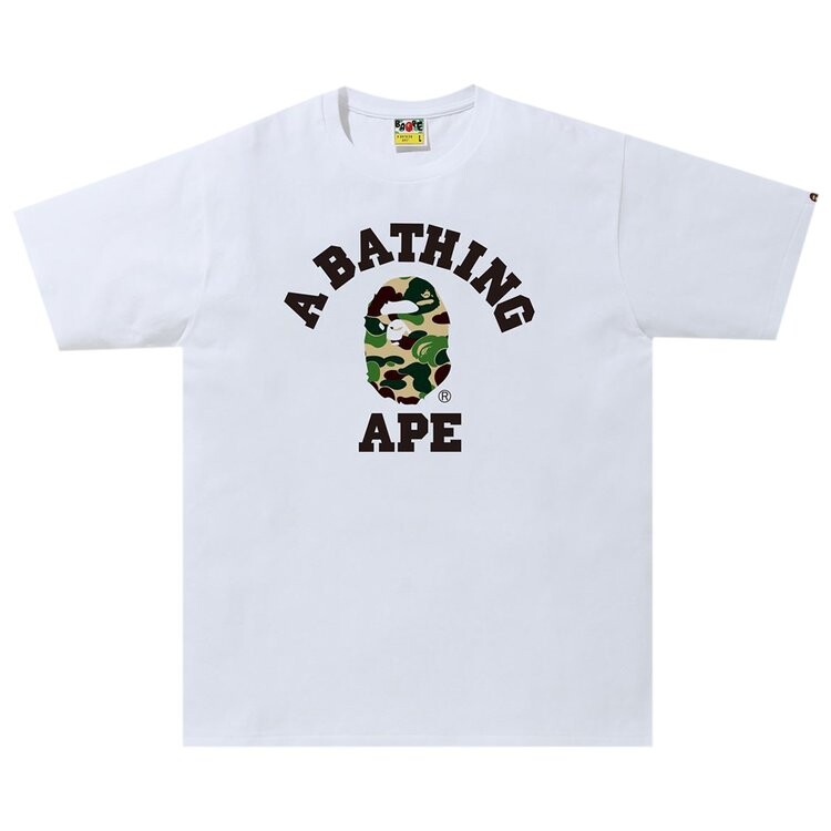 

Футболка BAPE ABC Camo College Tee 'White/Green', белый